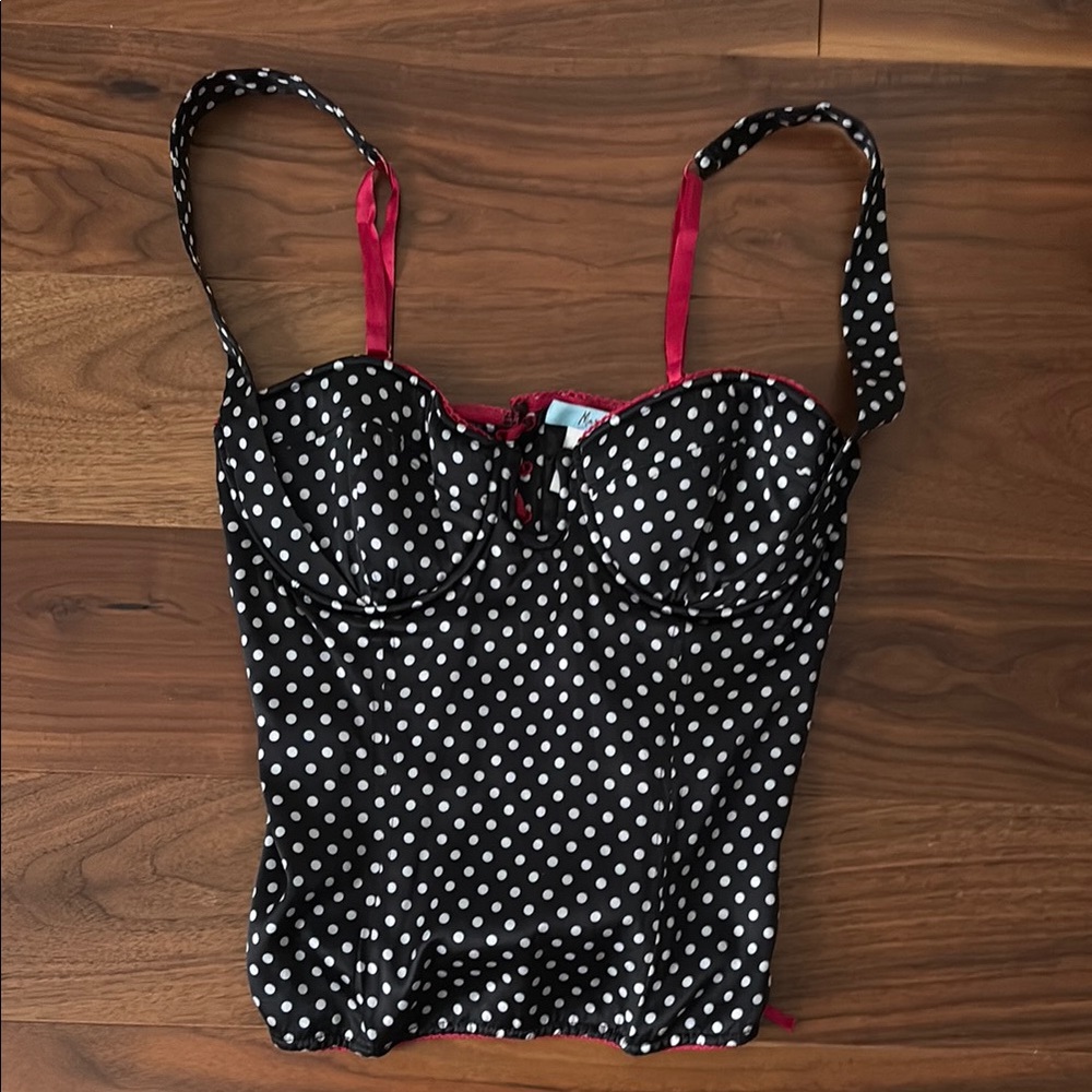 Polka dot corset top | Marciano | Medium, Like New